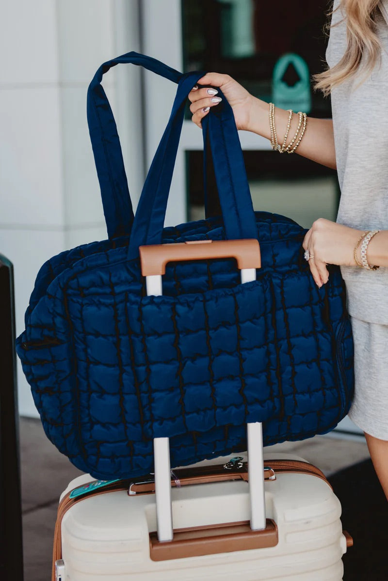 Quilted Duffel Weekender Bag