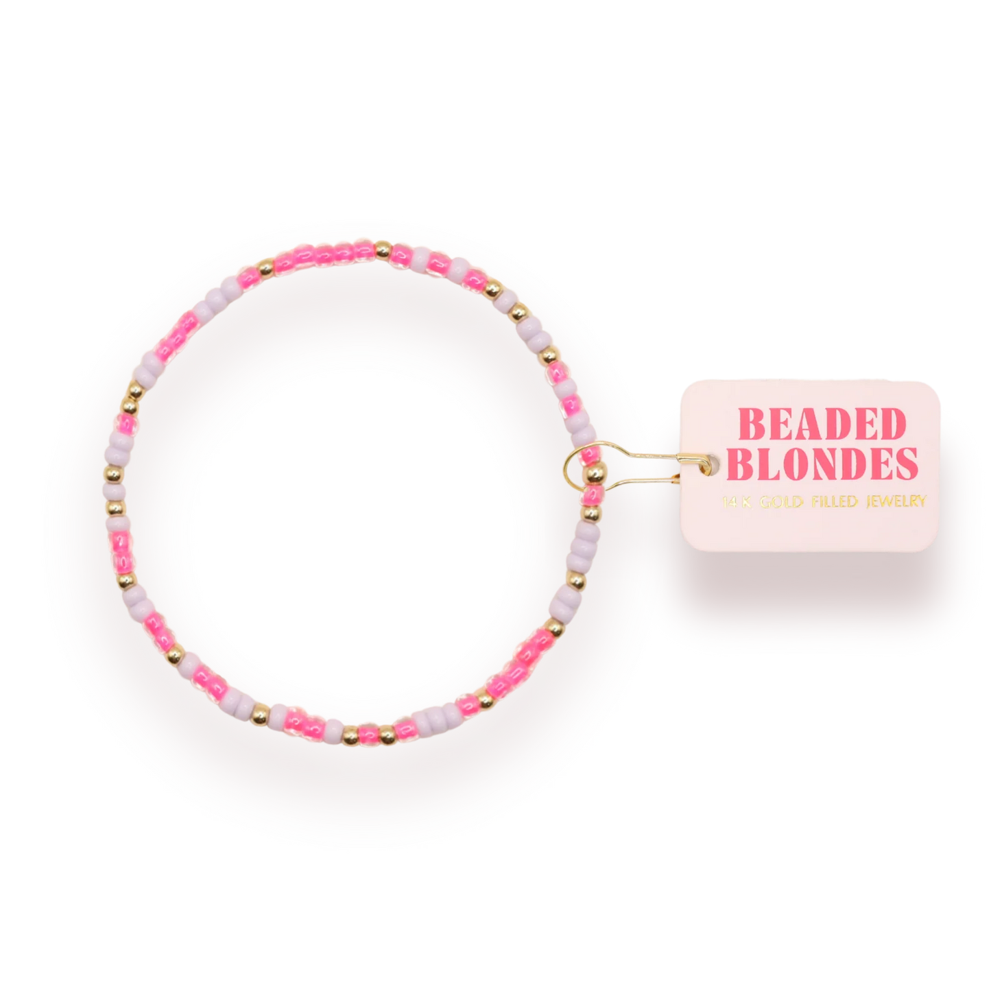 Hot Pink and Lilac Sprinkle Bracelet