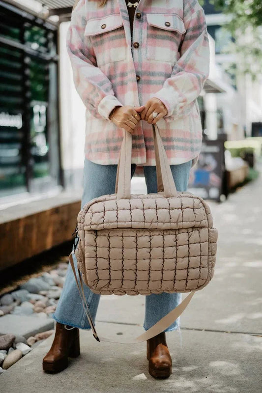 Quilted Duffel Weekender Bag