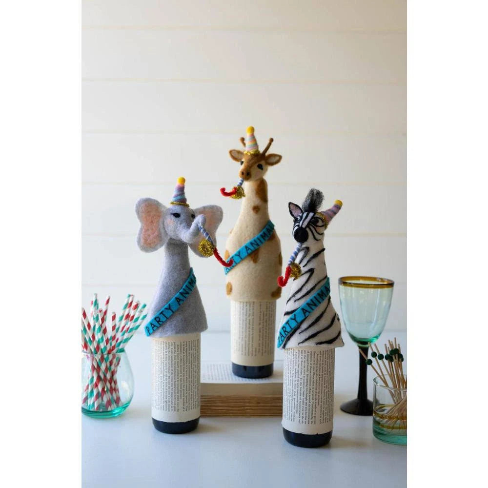 Felt Party Animal Bottle Topper