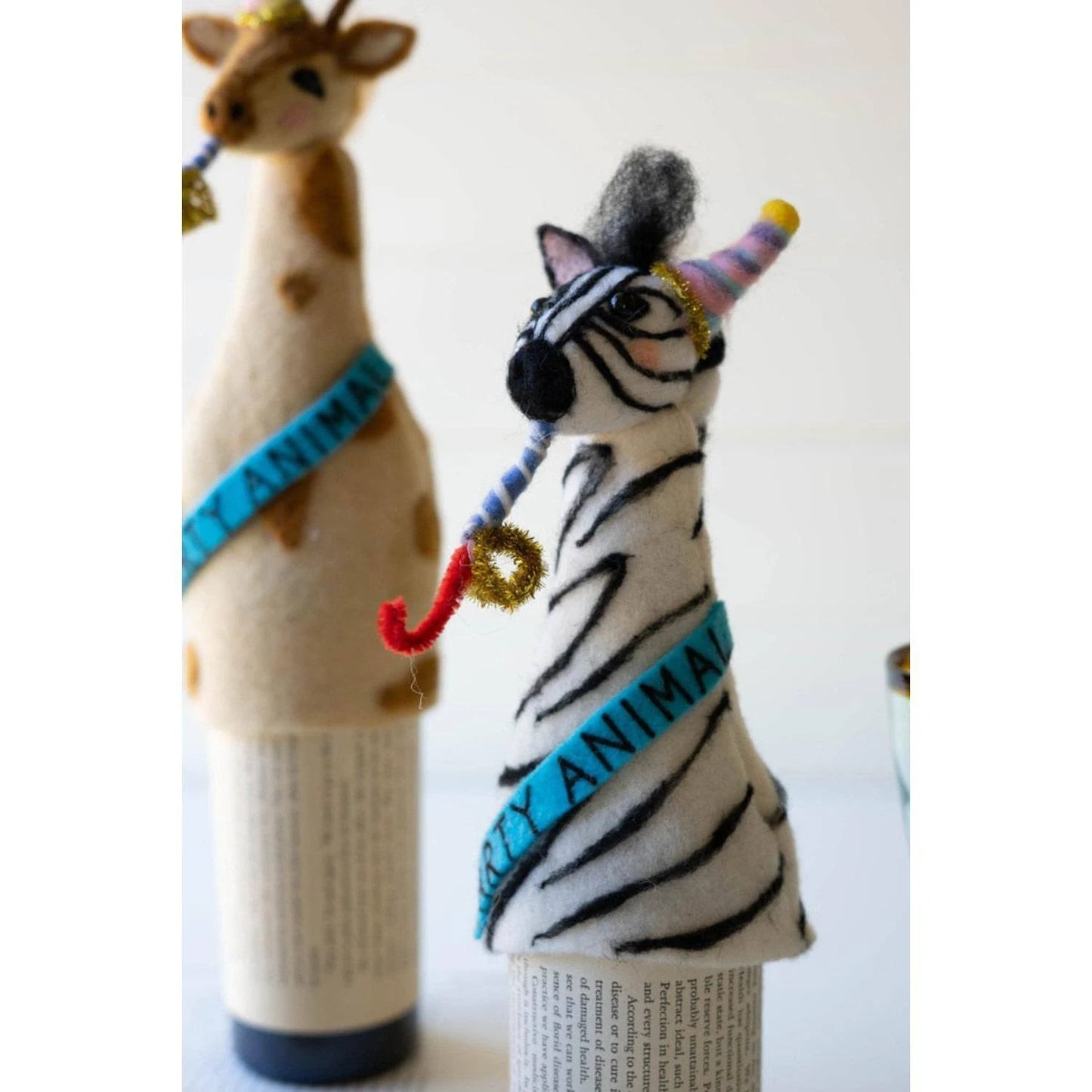 Felt Party Animal Bottle Topper