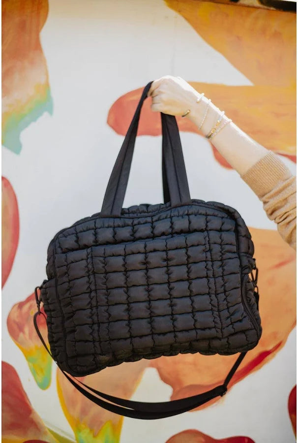 Quilted Duffel Weekender Bag
